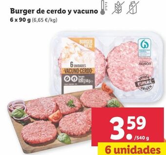 Lidl Hamburguesas oferta