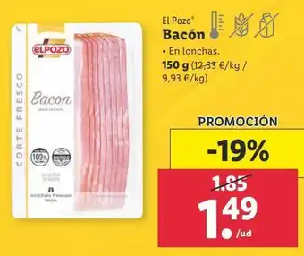 Lidl Bacon el pozo oferta