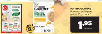Alimerka Purina Gourmet Puré Con Pollo Para Gatos, 10 g. Pack 5 oferta