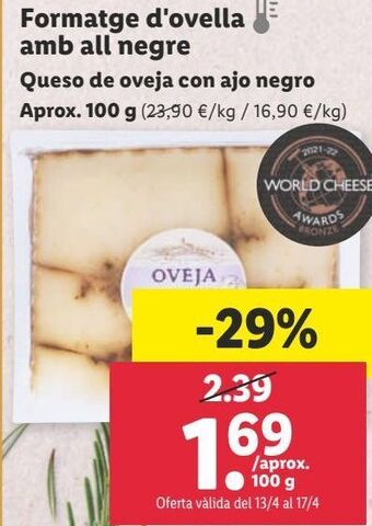 Lidl Queso de oveja oferta