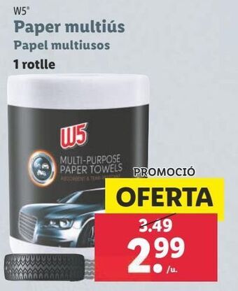 Lidl Papel multiusos w5 oferta