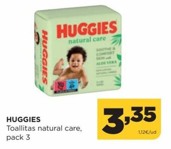 Alimerka Huggies Toallitas Natural Care, Pack 3 oferta