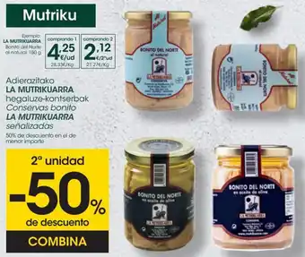 Eroski La Mutrikuarra Bonito del Norte Al Natural, 150 g oferta
