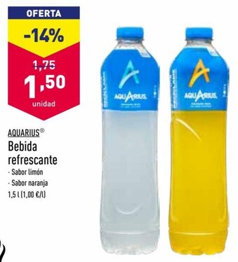 ALDI Aquarius® Bebida Refrescante 1.5 L oferta