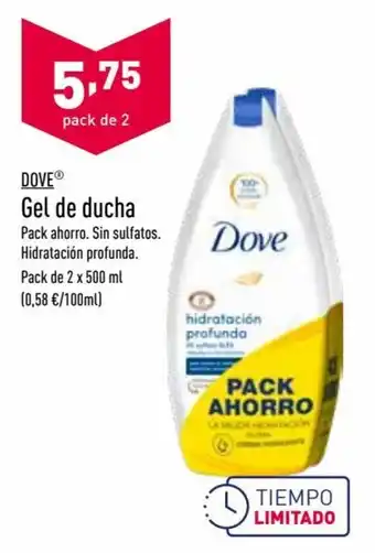 ALDI Dove® Gel de Ducha Pack de 2 x 500 ml oferta
