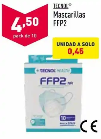 ALDI Tecnol® Mascarillas FFP2 Pack de 10 oferta