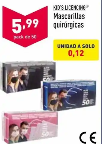 ALDI Kid's Licencing® Mascarillas Quirúrgicas Pack de 50 oferta