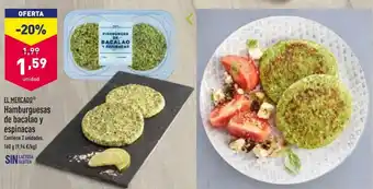 ALDI El Mercado® Hamburguesas de Bacalao y Espinacas 160 g oferta