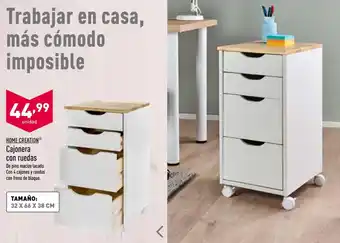 ALDI Home Creation® Cajonera Con Ruedas 32 x 66 x 38 cm oferta