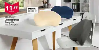ALDI Home Creation® Cojín Ergonómico de Espalda 35 x 36 cm oferta
