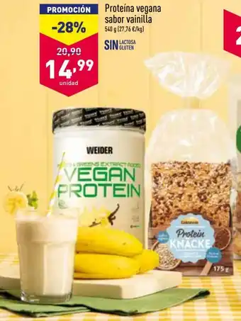 ALDI Proteína Vegana Sabor Vainilla 540 g oferta