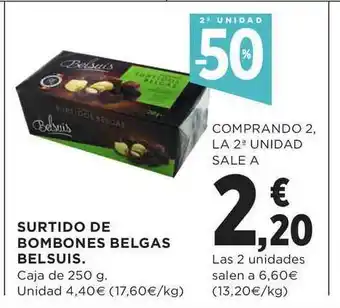El Corte Inglés Surtido De Bombones Belgas Belsuis Caja de 250g oferta