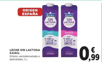 El Corte Inglés Leche Sin Lactosa Kaiku 1L oferta