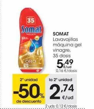 Eroski Somat Lavavajillas Máquina Gel Vinagre oferta