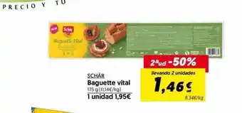 Hiper Usera Schär Baguette Vital 175g oferta