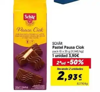 Hiper Usera Schär Pastel Pausa Ciok 10x35g oferta