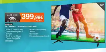 Costco Hisense 58" Smart TV UHD 4K 58A7100F oferta
