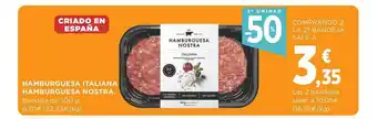 Supercor Exprés Hamburguesa Italiana Hamburguesa Nostra oferta