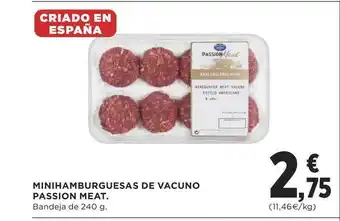 Supercor Exprés Minihamburguesas De Vacuno Passion Meat 240g oferta