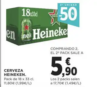 Supercor Exprés Cerveza Heineken 18 x 33 cl oferta