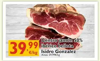 Cash Ecofamilia Centro Jamón 50% Ibérico Bellota Isidro Gonzalez oferta