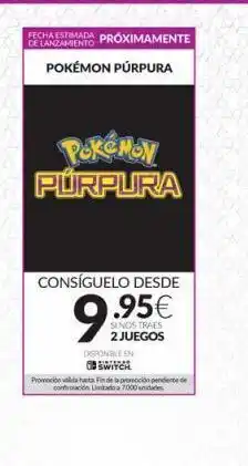 Game De lanzamiento fecha estimads próximamente pokémon púrpura pokémon púrpura consíguelo desde 9.95€ sinos traes 2 juegos oferta