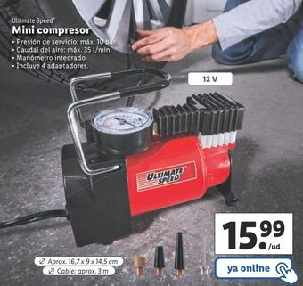 Lidl Mini compresor ultimate speed oferta