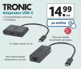 Lidl Adaptador usb tronic oferta