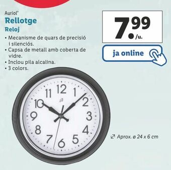 Lidl Relojes auriol oferta