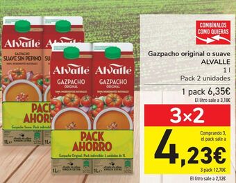 Carrefour Gazpacho original o suave alvalle oferta