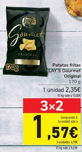 Carrefour Patatas fritas lay's gourmet original oferta