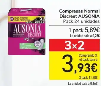 Carrefour Compresas normal discreet ausonia oferta
