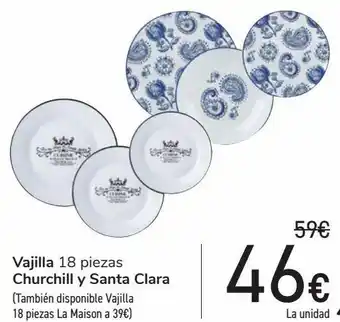 Carrefour Vajilla churchill y santa clara oferta