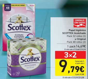 Carrefour Papel higiénico scottex acolchado oferta