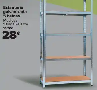 Carrefour Estantería galvanizada 5 baldas oferta