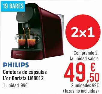 Carrefour Philips cafetera de cápsulas l'or barista lm8012 oferta