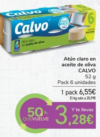 Carrefour Atún claro en aceite de oliva calvo oferta
