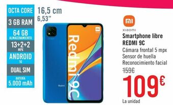 Carrefour Xiaomi smartphone libre redmi 9c oferta