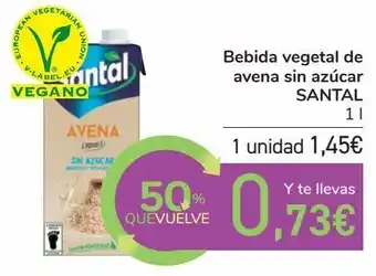 Carrefour Bebida vegetal de avena sin azúcar santal oferta