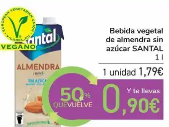 Carrefour Bebida vegetal de almendra sin azúcar santal oferta
