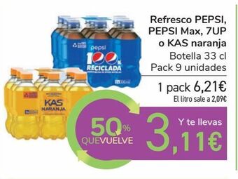 Carrefour Refresco pepsi pepsi max,7up o kas naranja oferta
