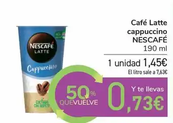 Carrefour Café latte cappuccino nescafé oferta