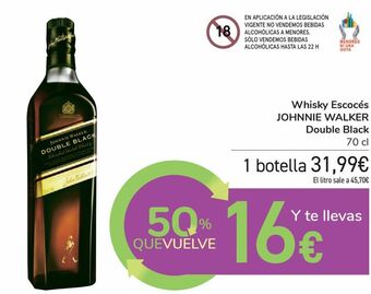 Carrefour Whisky escocés johnnie walker double black oferta