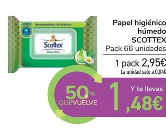 Carrefour Papel higiénico húmedo scottex oferta