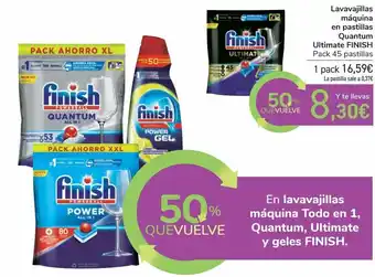 Carrefour Lavavajillas máquina en pastillas quantum ultimate finish oferta