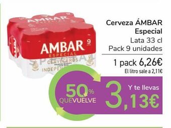Carrefour Cerveza ámbar especial oferta