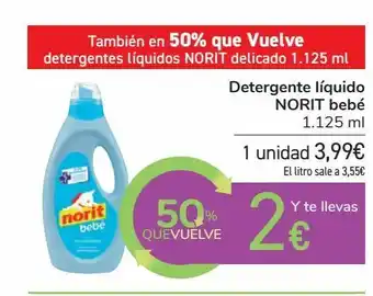 Carrefour Detergente líquido norit bebé oferta
