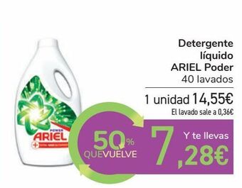 Carrefour Detergente líquido ariel poder oferta