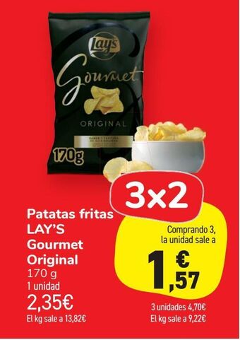Carrefour Market Patatas fritas lay's gourmet original oferta