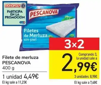 Carrefour Filetes de merluza pescanova oferta